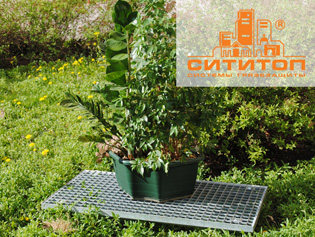 Приступок стальной решетчатый